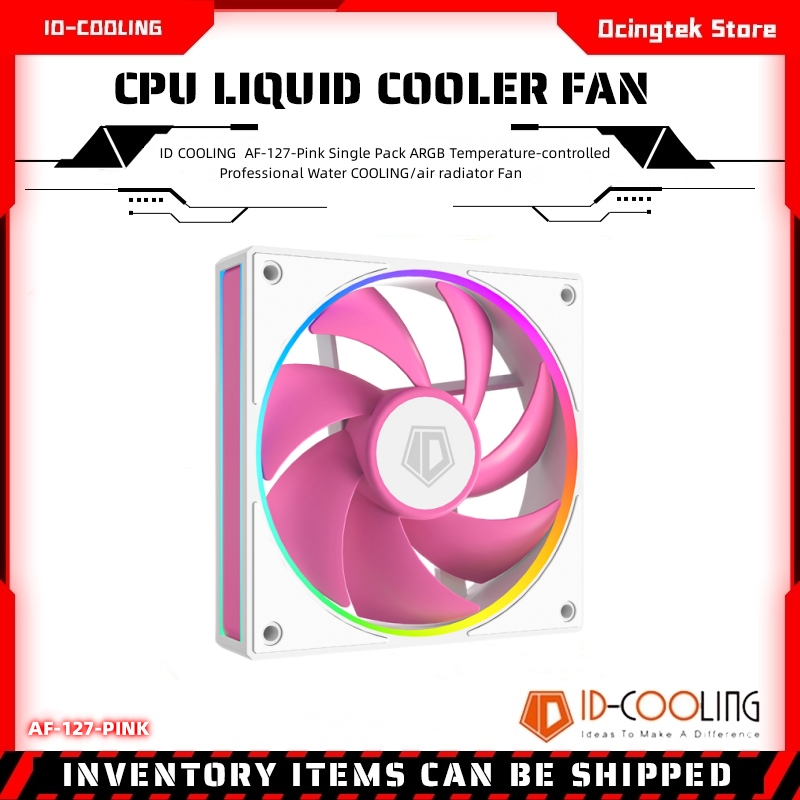 Argb Case Fan - ID COOLING AF-127-Pink Einzelpack ARGB Temperaturgesteuerter