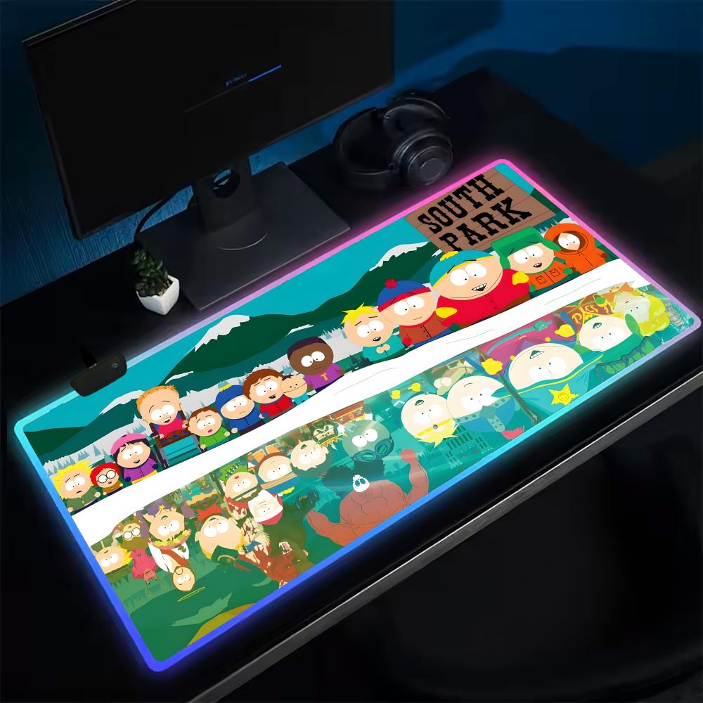 Rgb Mousepad - South Park Mauspad, Anime-Gaming-Mauspad, LED-Tischpads, hintergrundbeleuchtete