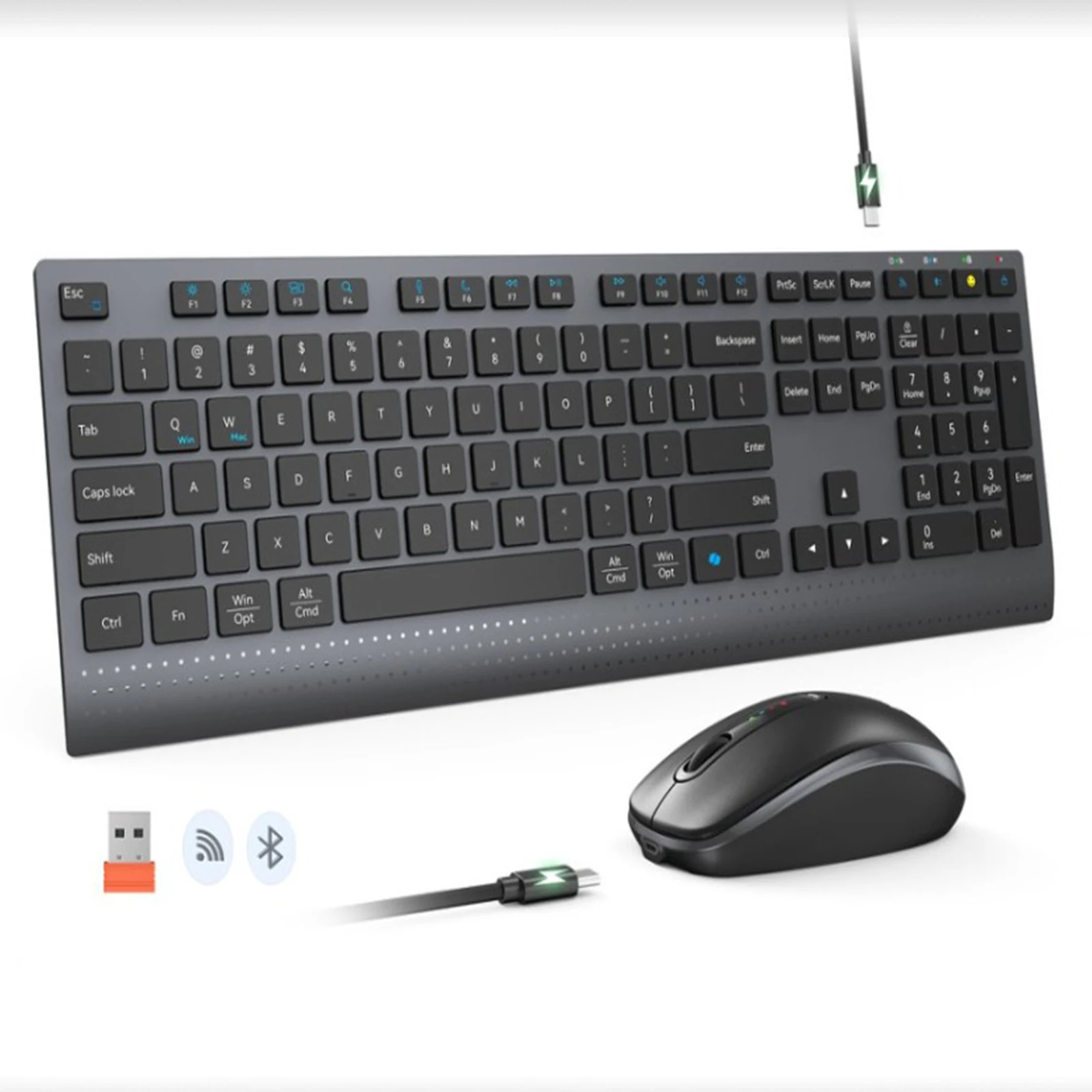 Pc Gaming Fullset - 2,4 G Bluetooth Dual-Mode Wireless Tastatur