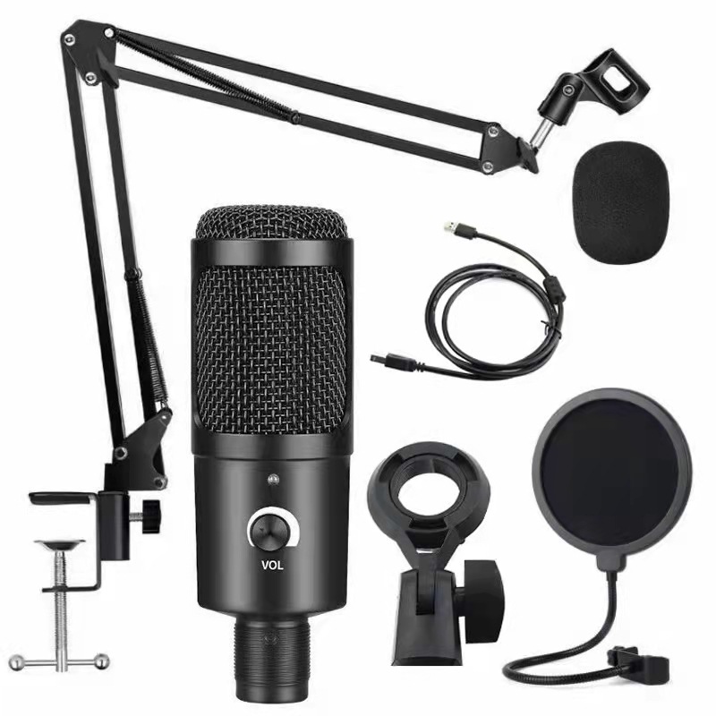 Pc Gaming Youtuber - USB-Kondensatormikrofon, Aufnahmemikrofon mit Ständer für PC,