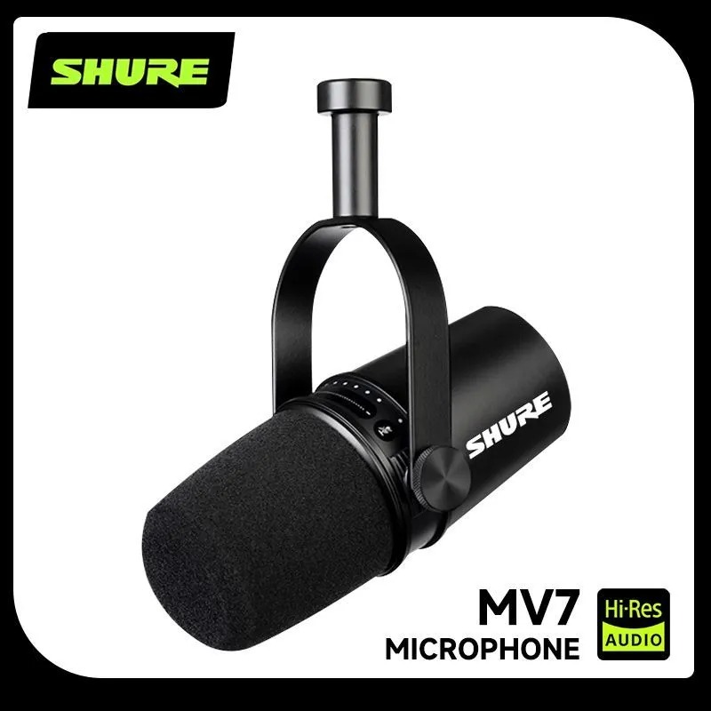 Sound Card Usb - Shure MV7 Hybrid USB/XLR Dynamisches Mikrofon