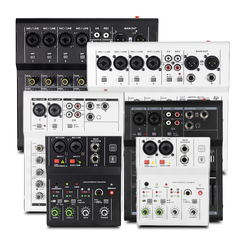 Sound Card Usb - 2-Kanal Professionelle Sound Mixer Konsole Mini