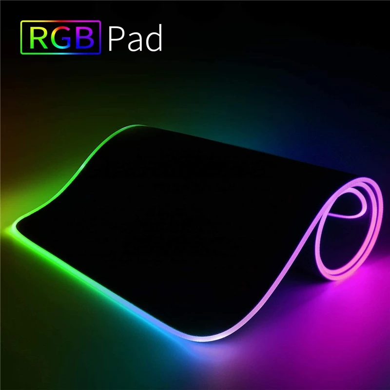 Rgb Mousepad - RGB-Gaming-Mauspad mit LED-Beleuchtung, Komfortables Rutschfestes Mauspad,