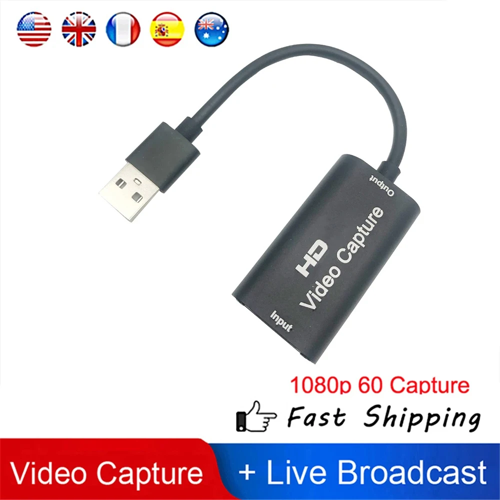 Capture Card Hdmi - Mini HD 1080P HDMI-kompatibel zu USB