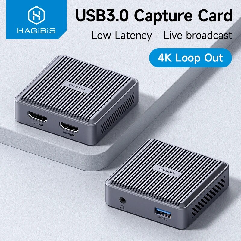 Capture Card Hdmi - Hagibis 4K HDMI-kompatible Videoaufnahmekarte Loop Out