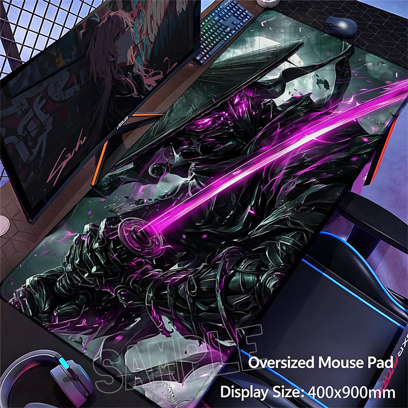 Rgb Mousepad - Magic Anime Samurai Gaming-Schreibtischunterlage, Mauspad, rutschfeste,