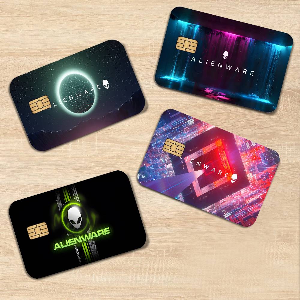 Pc Gaming Dell Alienware - Dell Alienware Animation PC-Gaming Kreditkarten-Skin-Aufkleber Rückstandsfrei