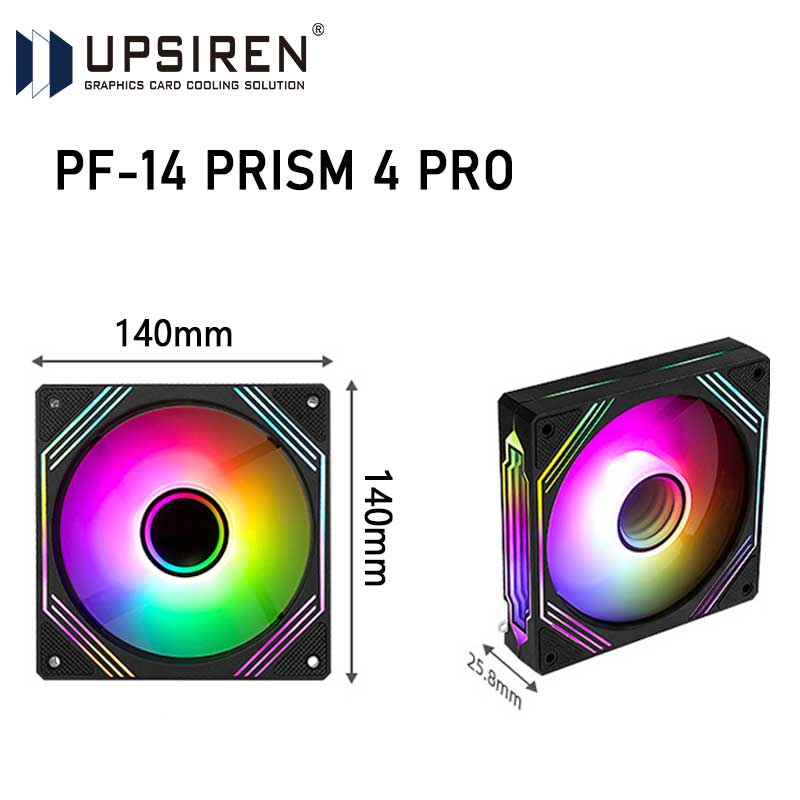 Argb Case Fan - UPSIREN PF-14 PRISM 4PRO Computergehäuselüfter 14