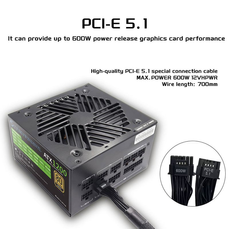 PCIE 5.0 1200 W PC-Netzteil Vo – Pc Gaming Fullset Bewertung und Preis