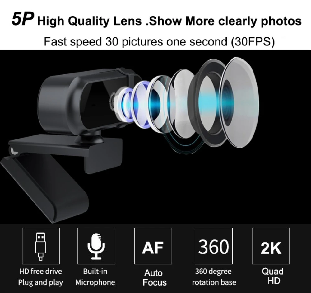 4K 2K Autofoucs Webcam 30fps F – Pc Gaming Fullset Bewertung und Preis