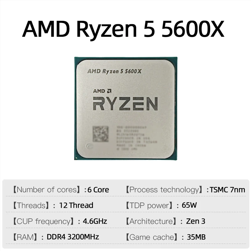 AMD Ryzen 5 5600X AMD R5 5600X – Amd Cpu Ryzen 5 Bewertung und Preis