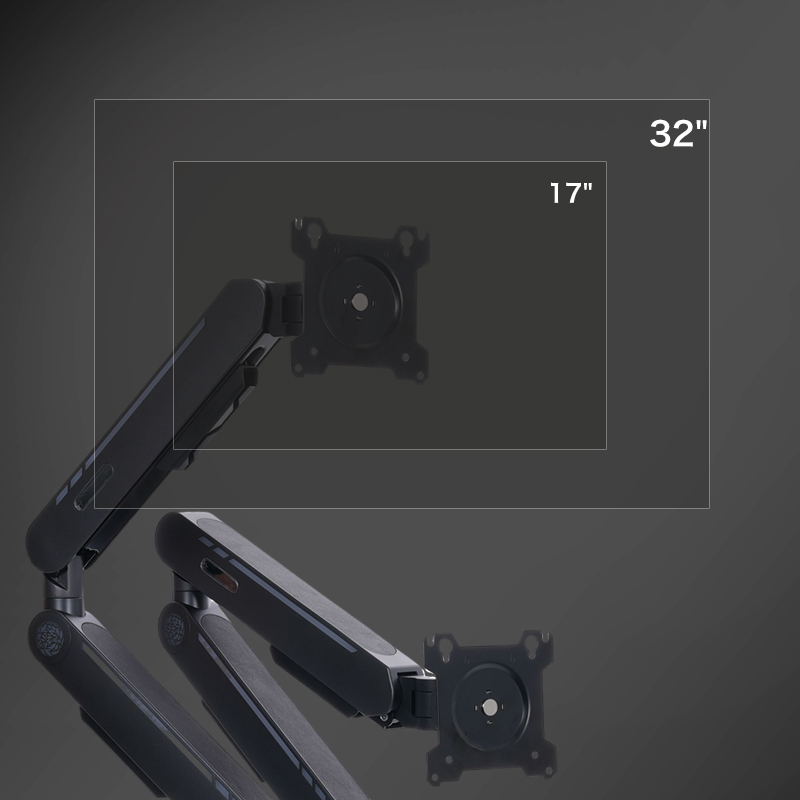 Neu eingetroffener Gasdruckfed – Dual Monitor Arm Bewertung und Preis