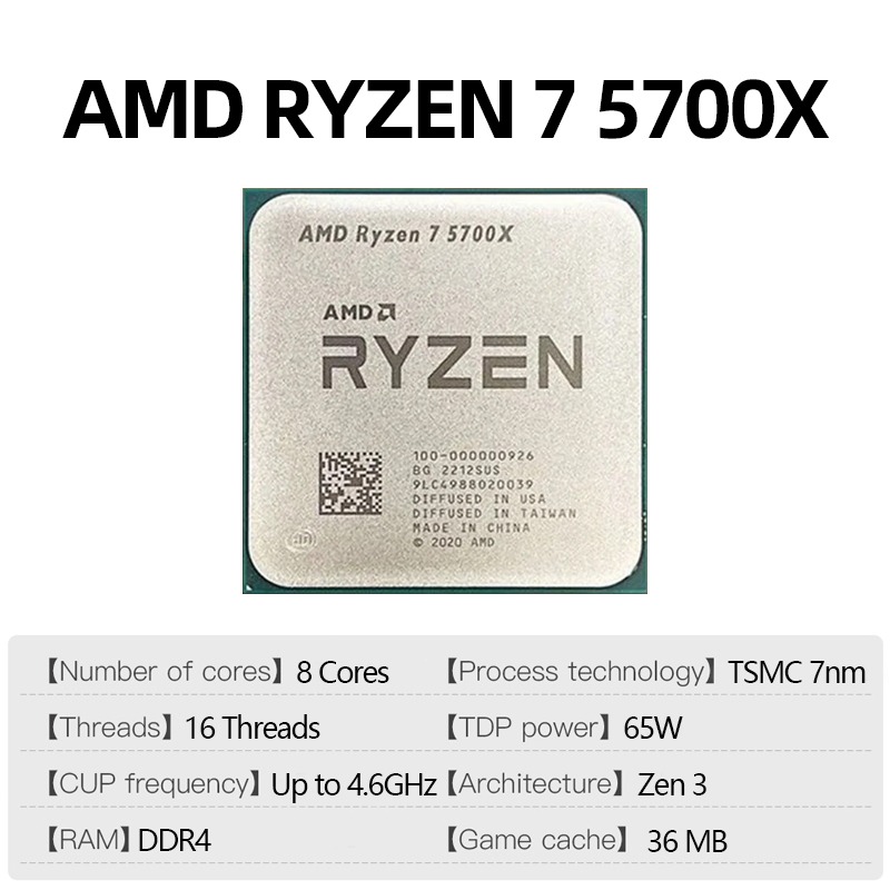 AMD Ryzen 7 5700X Gaming-Proze – Pc Gaming Amd Ryzen 7 Bewertung und Preis
