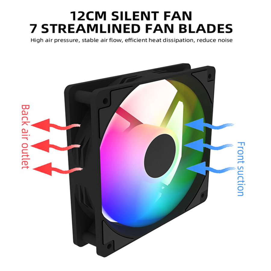 120 mm PC-Gehäuselüfter, 12 V, – Argb Case Fan Bewertung und Preis