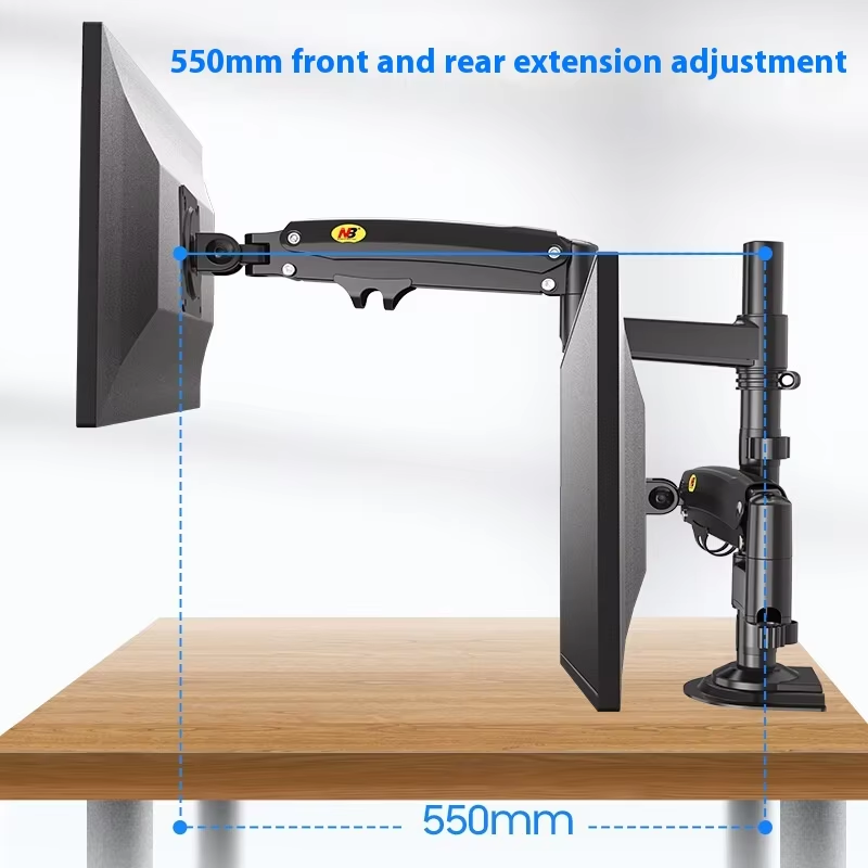 Aluminium-Legierung Schwarzer  – Dual Monitor Arm Bewertung und Preis