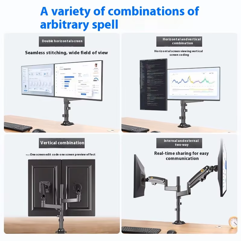 Aluminium-Legierung Schwarzer  – Dual Monitor Arm Bewertung und Preis